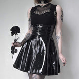 Sexy PVC Underbust Suspender Skirt Dress