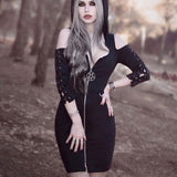 Hooded Star Zipper Dress