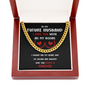 To My Future Husband - I Love You With All My Boobs Cuban Link Chain Necklace