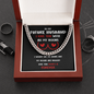 To My Future Husband - I Love You With All My Boobs Cuban Link Chain Necklace