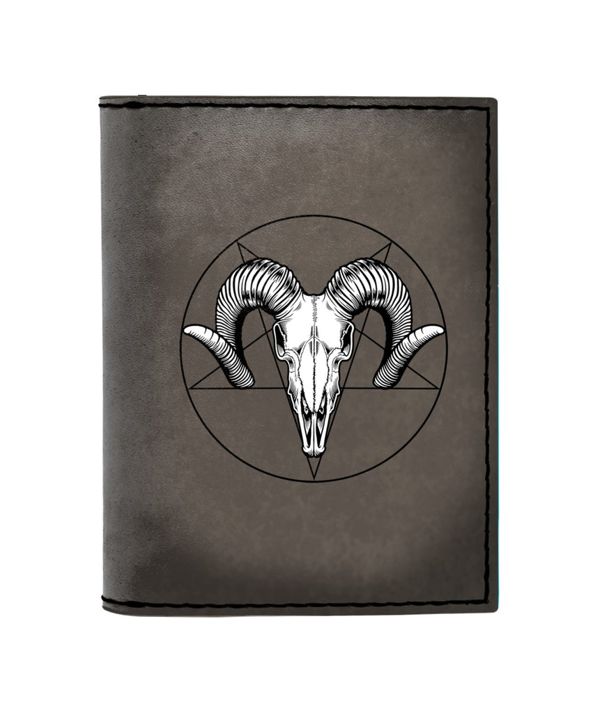 BAPHOMET LEATHER NOTEBOOK - PASSPORT HOLDER - WALLET