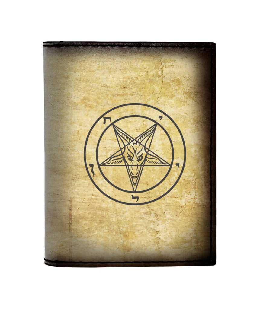 SATANIC LEATHER NOTEBOOK - PASSPORT HOLDER - WALLET