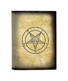 SATANIC LEATHER NOTEBOOK - PASSPORT HOLDER - WALLET