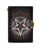 SATANIC 5 LETTERS LEATHER NOTEBOOK - PASSPORT HOLDER - WALLET