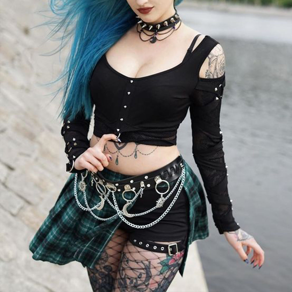 Punk Rave Plaid Pleated Skirts