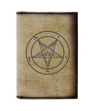 SATANIC LEATHER NOTEBOOK - PASSPORT HOLDER - WALLET