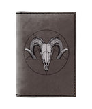 BAPHOMET LEATHER NOTEBOOK - PASSPORT HOLDER - WALLET