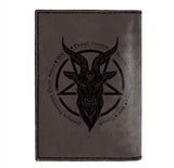BAPHOMET LEATHER NOTEBOOK - PASSPORT HOLDER - WALLET