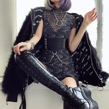 Leather Belt Metal Chain