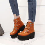 Platforms Block High Heel Boots
