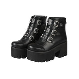 Platforms Block High Heel Boots