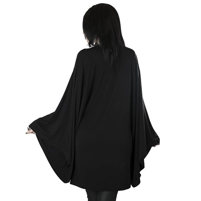 Gothic Cartoon Print Long T-Shirts