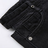 Punk Streetwear Sexy Elelet Hollow Back Denim Shorts