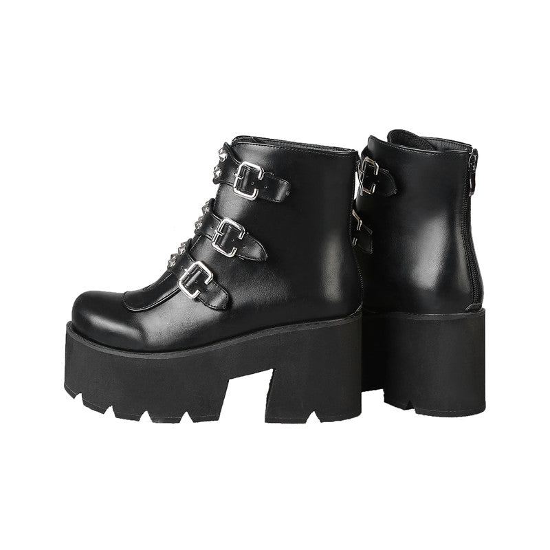 Platforms Block High Heel Boots
