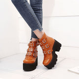Platforms Block High Heel Boots