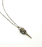 Skull Raven Pendant Necklace