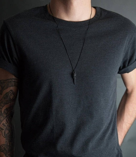 Skull Raven Pendant Necklace