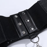 Leather Belt Metal Chain