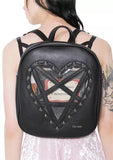 Gothic Heart Shaped Punk Pentagram Backpack