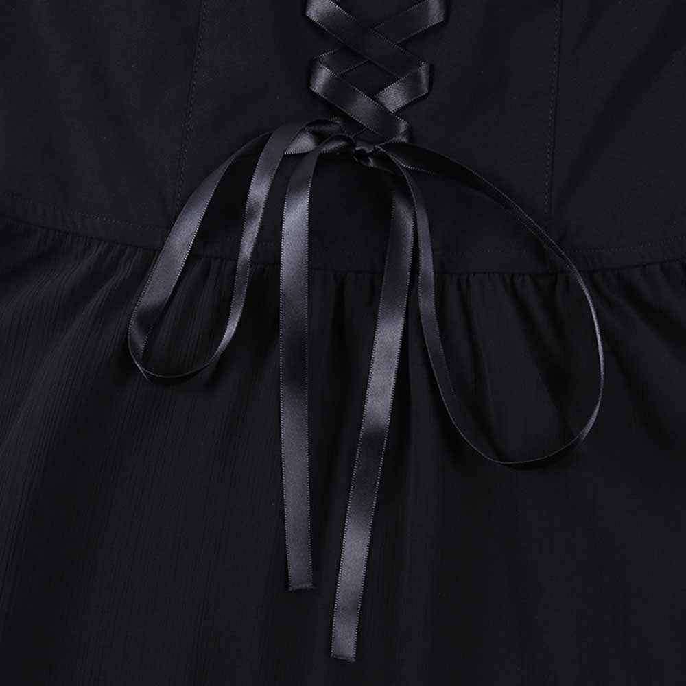 Gothic Black Off Shoulder Sexy Mini Dress