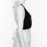 Gothic Black Hollow Tank Tops