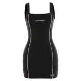 Reflective Stripes Bodycon Dress