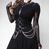 Gothic Circles Chain Waist Belt