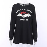 Gothic Punk Black Longsleeve T-Shirt