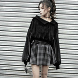 Gothic Punk Black Hoodie