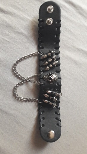 Wristband Adjustable Skull Metal Chain Bracelet
