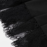 Romantic Gothic Cold Shoulder Lace Mesh Dress