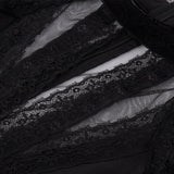 Romantic Gothic Cold Shoulder Lace Mesh Dress