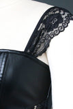 S-6XL Plus Size Leather & Lace Corset
