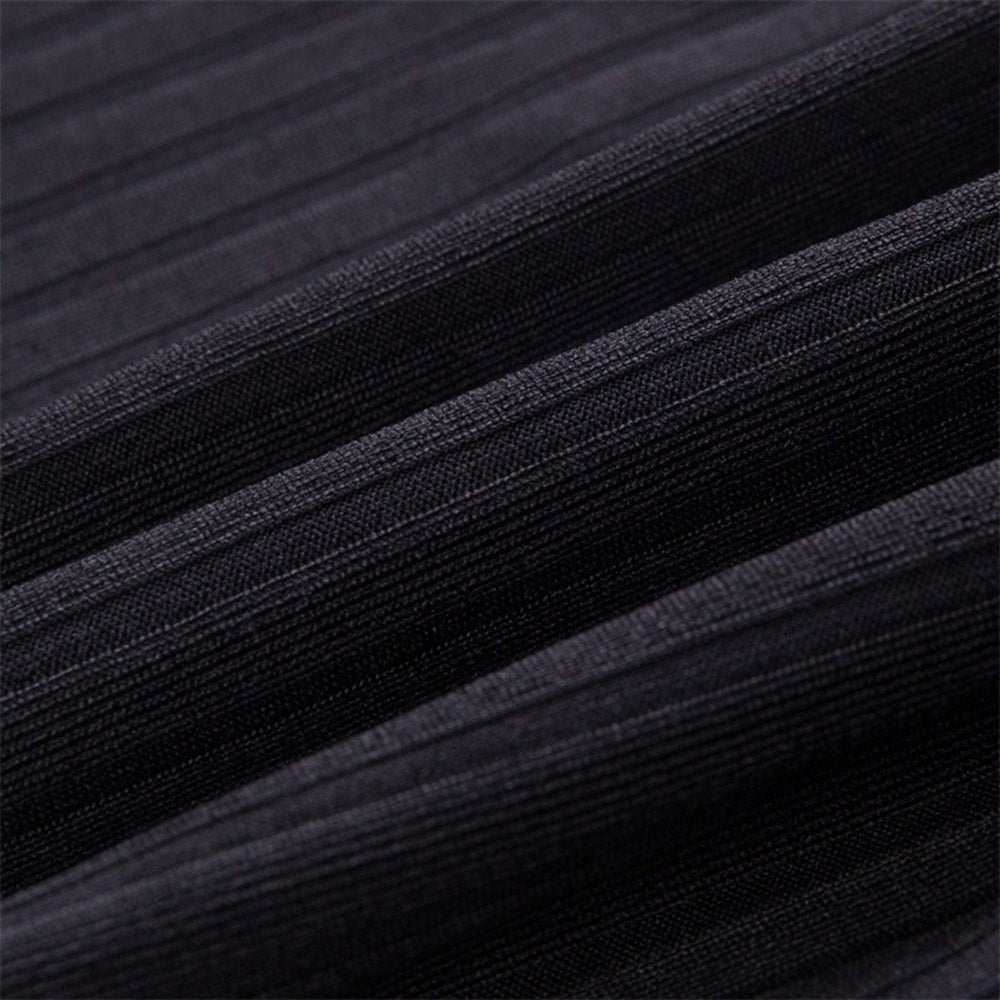 Slim Black Hollow Pentagram Tops