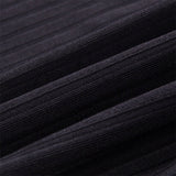 Slim Black Hollow Pentagram Tops