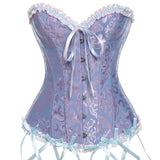 Steampunk Gothic Corset Satin Boned Lace