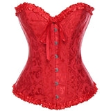 Steampunk Gothic Corset Satin Boned Lace