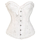 Steampunk Gothic Corset Satin Boned Lace
