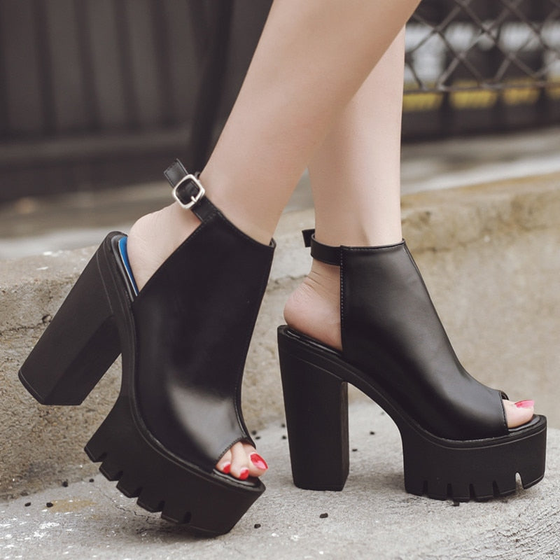 Slingbacks High Heels Platform Sandals