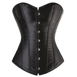 Steampunk Gothic Corset Satin Boned Lace