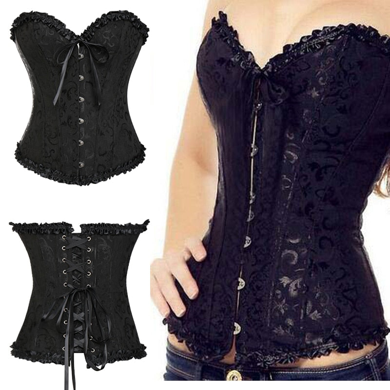 Waist slimming Corset Lace Up Sexy Boned