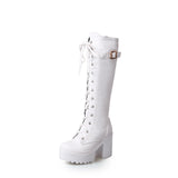 Square Chunky Block High Heels Riding Boots