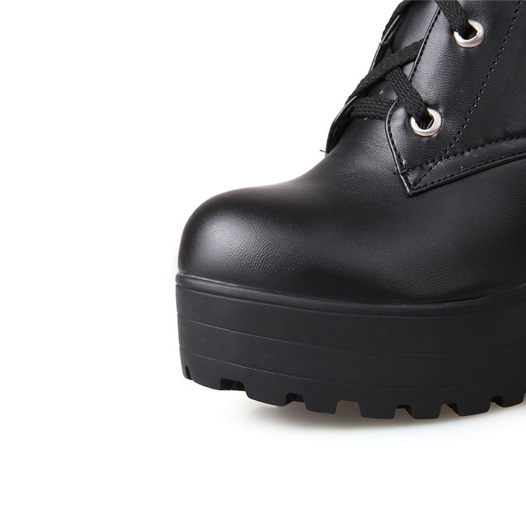 Square Chunky Block High Heels Riding Boots
