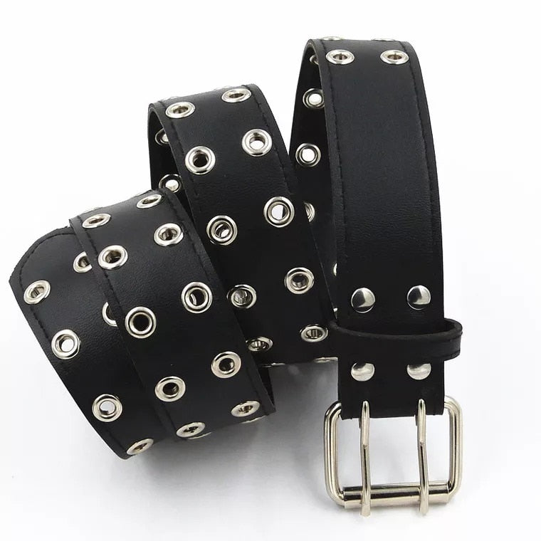 Punk Streetwear Double Holes Adjustable Belts