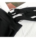 Gothic Suspender Straps High Waist Skirt