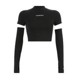 Gothic Long Sleeve Crop Top