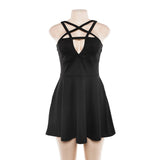 Gothic Black Strap Dresses