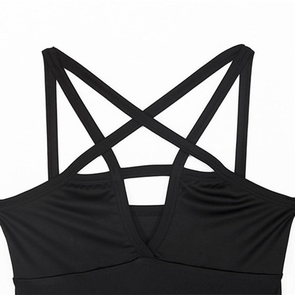 Gothic Black Strap Dresses