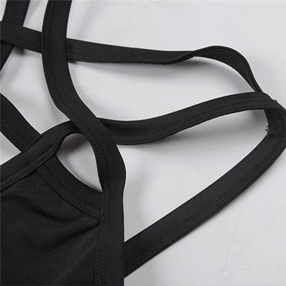 Gothic Black Strap Dresses
