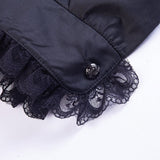 Gothic Lace Vintage Black Blouses